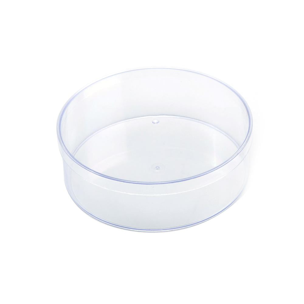 Plastic Round Container, Clear, 6Inch