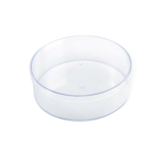 Plastic Round Container, Clear, 6Inch
