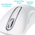 thumbnail image 4 of memzuoix Wireless Mouse, 5 Button 1400 DPI Mobile Optical Mouse, Cordless Laptop Mouse with Nano Receiver, Portable Computer Mice for PC, Desktop, MacBook, White, 4 of 9
