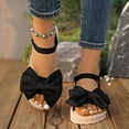 thumbnail image 2 of Hopeusnice Sandals for Women Open Toe Breathable Non-Slip Soft Flat Heel Trendy Women's Sandals Nylon Spandex Materials Summer Shoes Outdoor Shoes Black 39, 2 of 8