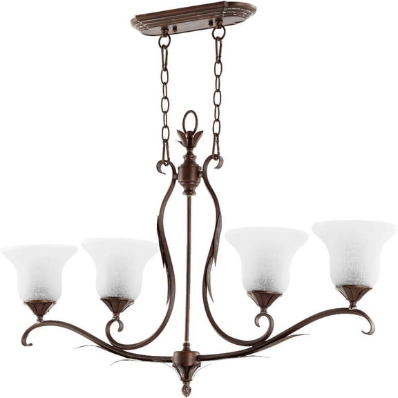 Quorum Lighting Flora 4-Light Vintage Copper Zinc Ceiling Fan