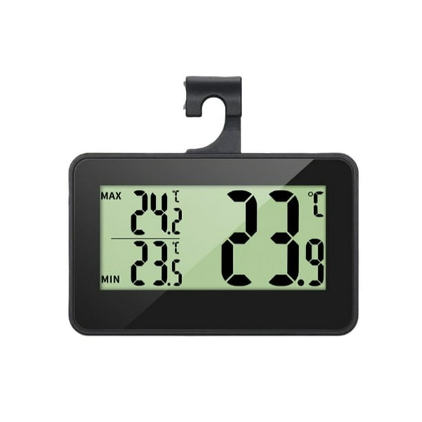 Ounissouiy Termómetro Tamaño compacto Pantalla digital Medidor de temperatura Nevera Congelador Accesorios para el hogar Utensilios de cocina Artesanía Termómetros Negro Ounissouiy HA067279-02