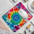 thumbnail image 2 of Tie Dye Printed Square Desk Mat Mousepad, 8.3x9.8 Inch, Non-Slip Rubber Bottom, Suitable for Office and Gaming, 2 of 6