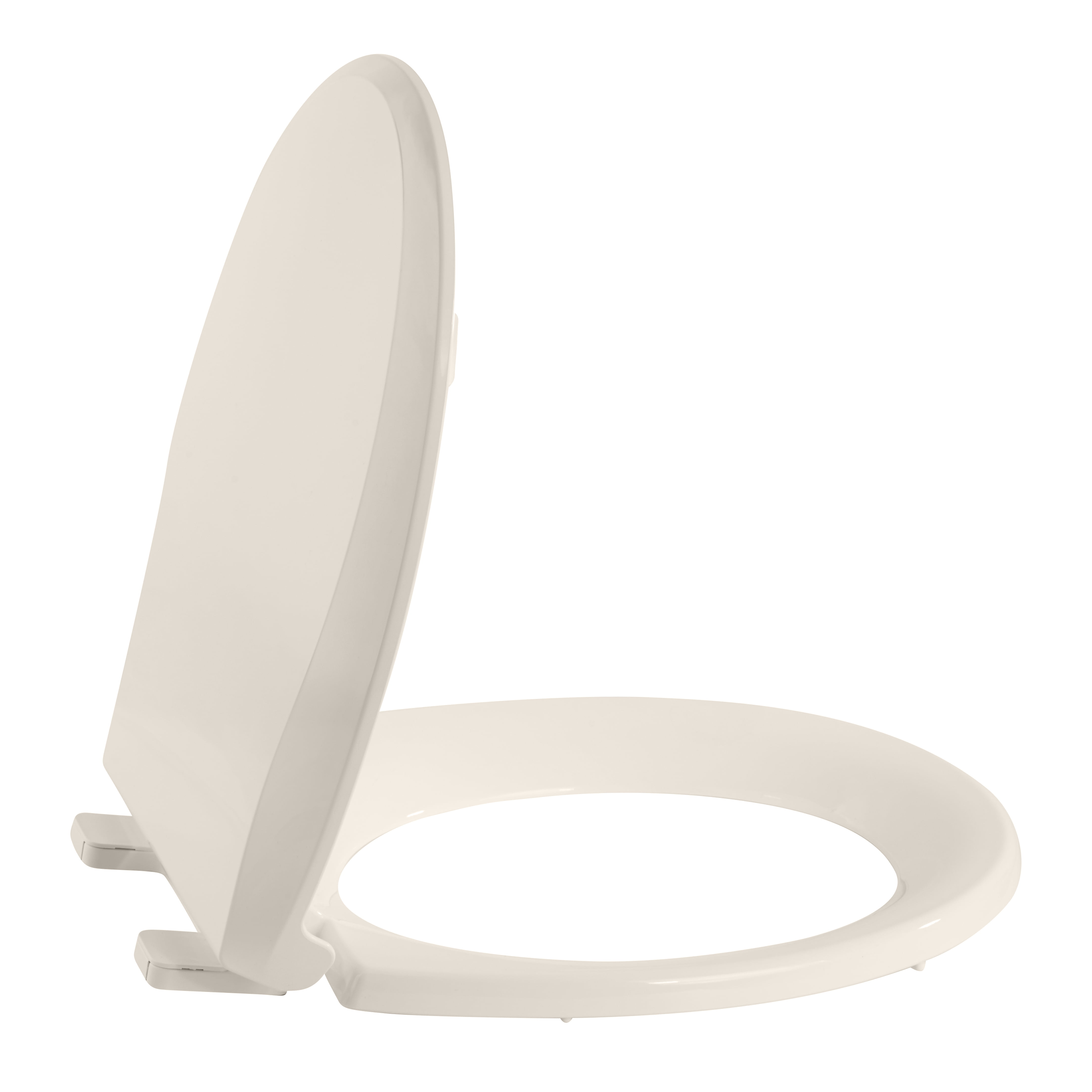 Commercial Toilet Seat – 17" Round Almond, Quiet Soft-Close Lid, Durable Polypropylene, Never-Loosen, Potty Training Feature, Fits Standard Toilets – Almond – 17"