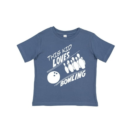 

Inktastic This Kid Loves Bowling Gift Toddler Boy or Toddler Girl T-Shirt
