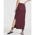 thumbnail image 4 of Real Essentials 3 Pack: Women's Ribbed High Waisted Maxi Skirt with Side Slit - Casual Long Pencil Skirt, 4 of 8