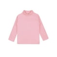 thumbnail image 3 of Yruioon Kids Boys Girls Turtleneck Thermal Underwear Winter Baselayer Shirts Long Sleeve Solid Pink 150, 3 of 5