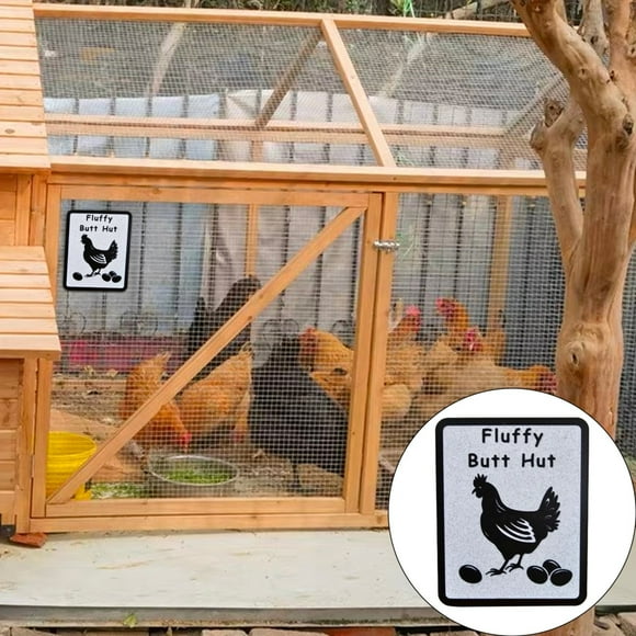 AKEGAMN Funny Chicken Sign Aluminum Funny Chicken Signs Rooster Decorations Chicken Stuff For Farmhouse Kicthen Decor Easy to Read: Designed for high visibility, this sign features an -catching desi