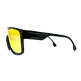 thumbnail image 3 of Mens Oversize Robotic Shield Sport Mirror Lens Sunglasses Black Orange Mirror, 3 of 4