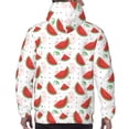 thumbnail image 7 of Lsque Hand Drawn Watermelon Pattern Casual Men's Hoodie,Hooded Sweatshirt with Kangaroo Pocket,Pullover Hoodie-3X-Large, 7 of 7