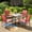Black & Red, variant on Summit Living 5-Piece Outdoor Patio Dining Set with Textilene Chairs & Wood Grain Table, Black & Blue