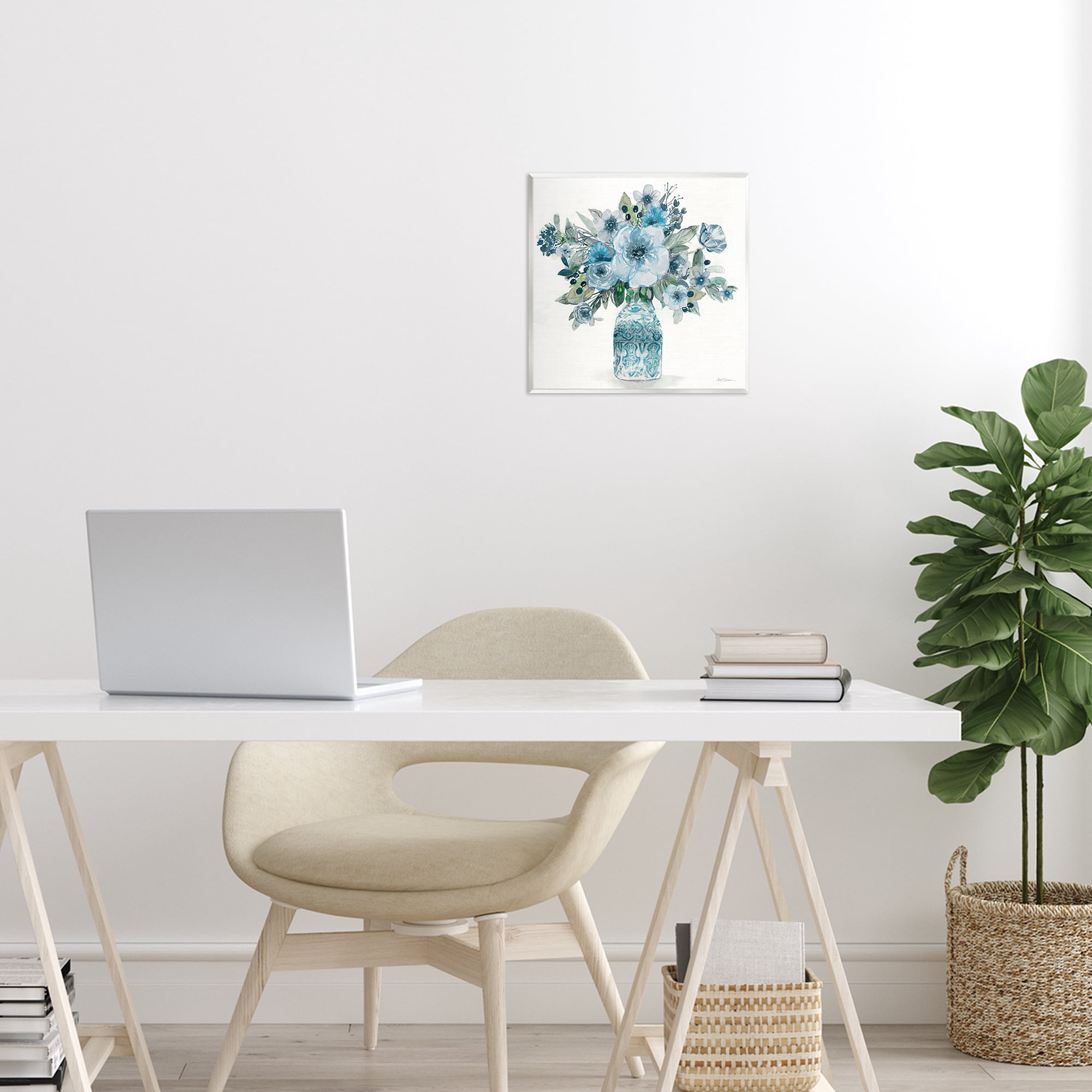 Stupell Industries Pastel Blue Botanical Bouquet Wall Plaque Art, design by Carol Robinson