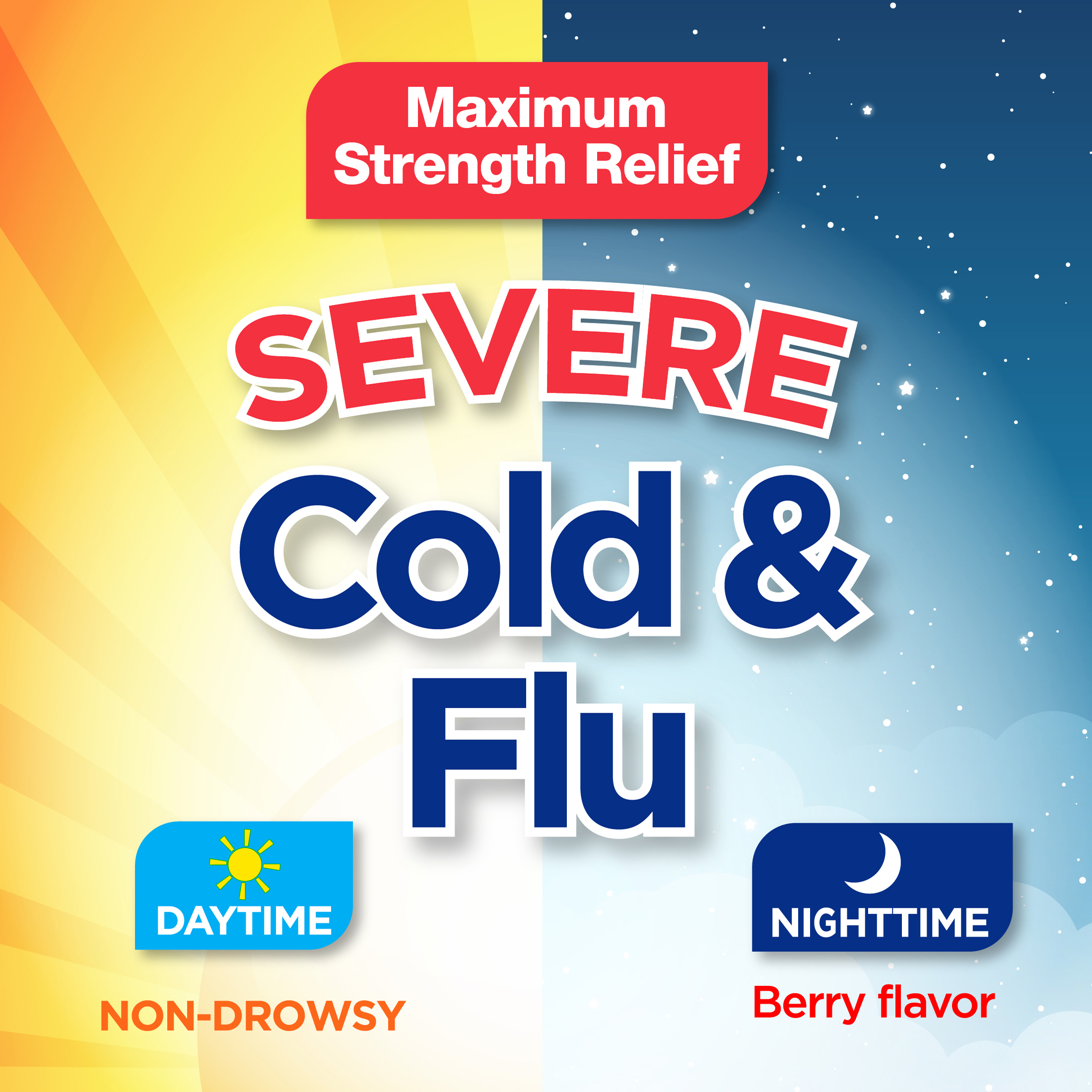Equate Alivio Máximo para Resfriado y Gripe Severos Paquete Combinado Día y Noche, 12 fl oz 2