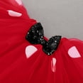 thumbnail image 6 of IBTOM CASTLE Toddler Girls 3rd Birthday Outfit Polka Dots Romper Tutu Dress Mouse Headband Princess Skirt 3PCS Set for Photo Shoot 3 Years Red - Black, 6 of 8