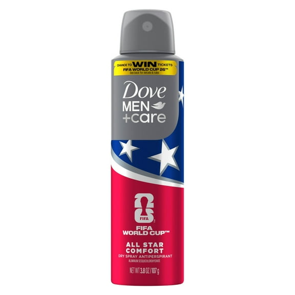 Dove Men Care Antiperspirant Deodorant Dry Spray for 72H Protection All Star Comfort Neutralizes Sweat and Odor, 3.8 oz