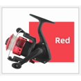 thumbnail image 1 of DEUKIO Model 200 Mini Spinning Fishing Reel with Pre-Spooled Line - Compact Ice Fishing & Wheel, Durable & Smooth Operation, Ideal for Beginners & Pros, Wholesale Available (Electroplated Red), 1 of 6