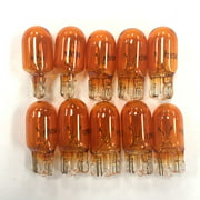 Xtec For 10x 194 Amber T10 Bright Light Bulb Lot 12v5w 158 192 168