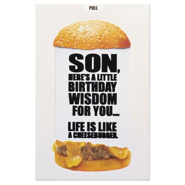 american greetings funny cheeseburger birthday card for