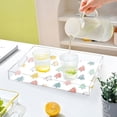 thumbnail image 6 of Acrylic Tray 15.7*11.8*1.9 Inch Transparent Tray Food Tray Tea Cup Tray Serving Trays Cosmetics Storage Kitchen Table Bathroom Sundry Storage Colorful Christmas Tree Beautiful, 6 of 7