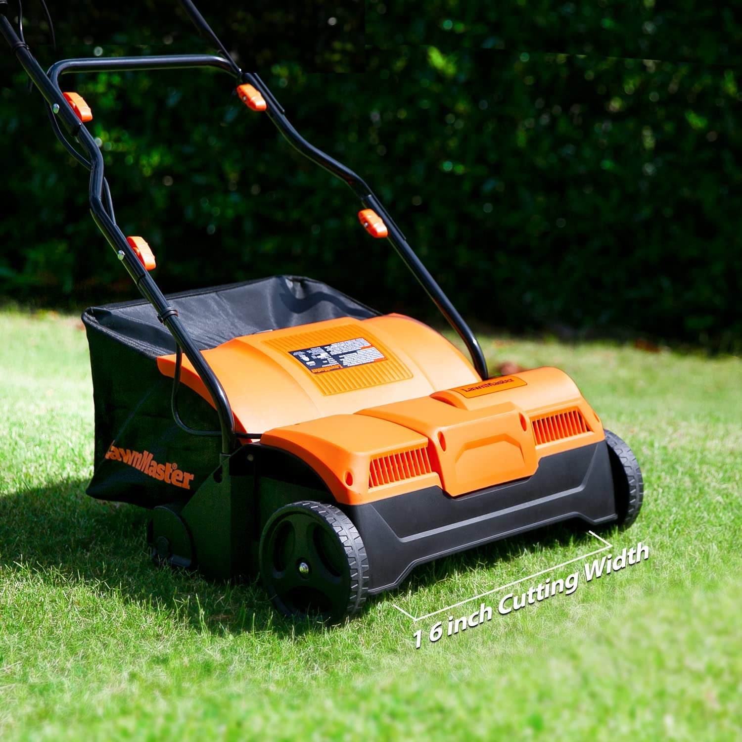 LawnMaster GVB1316 Electric 16" 13 Amp Dethatcher and Scarifier with 12 Gallon Collection Bag