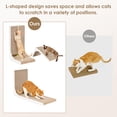 thumbnail image 4 of Rascador de cartón para gatos EHEYCIGA en forma de L para gatos de interior, 4 of 9