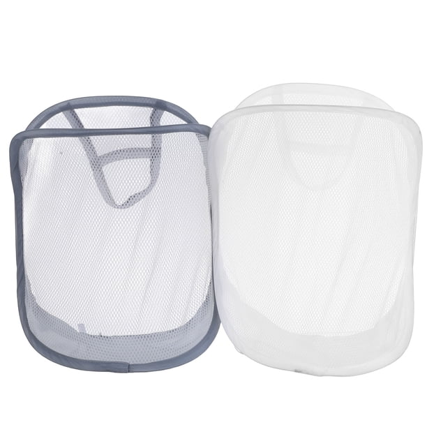 Cesta de lavandería plegable (2 unidades): cesta colgante con asa, cesta de malla, cestas de ropa plegables portátiles para dormitorio, lavandería, 52 x 30 x 17 cm.