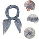 thumbnail image 4 of Bufandas de gasa para mujer - 27.6 X27.6 - Pañuelo cuadrado con estampado floral Pañuelo para el cuello Pañuelo para el cuello Azul polvoriento 70x70cm/27.6x27.6 inches(LxW), 4 of 5