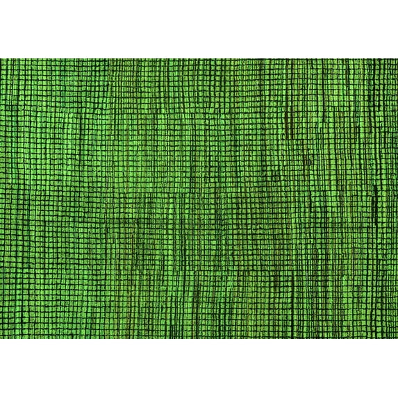 Ahgly Company Indoor Rectangle Abstract Green Modern Area Rugs, 7' x 9'