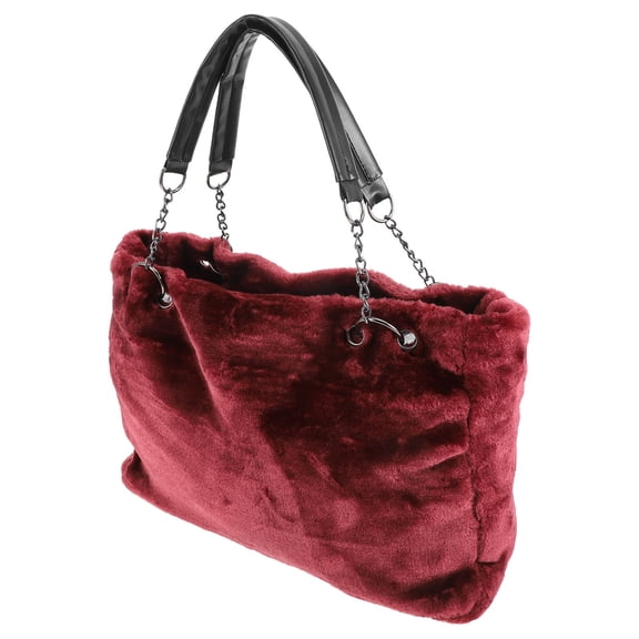 NIYANGLE Womans Handbags Single Shoulder Bag Polyester Red 1Pack 17.7X7.1in