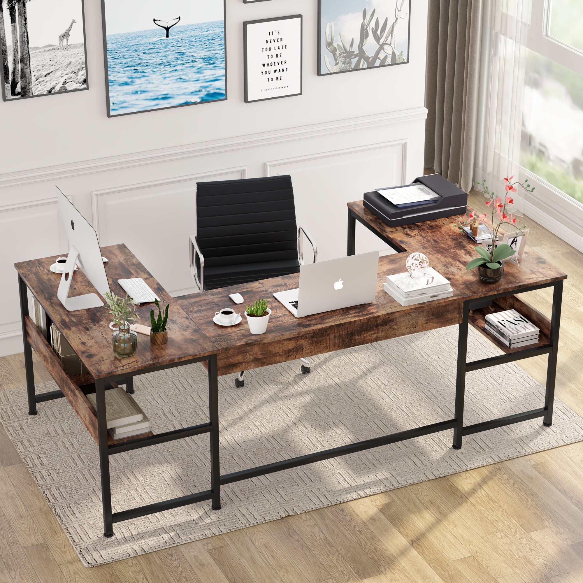 Buy PAKASEPT U Shaped Desk with Lift Top, Sit to Stand L Shaped