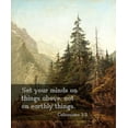 thumbnail image 2 of ArtsyQuotes 26x31 Gold Ornate Wood Framed with Double Matting Museum Art Print Titled - Bible Verse Quote Colossians 3:2, Benjamin Williams Leader - The Wetterhorn from Above Rosenlaui, 2 of 4