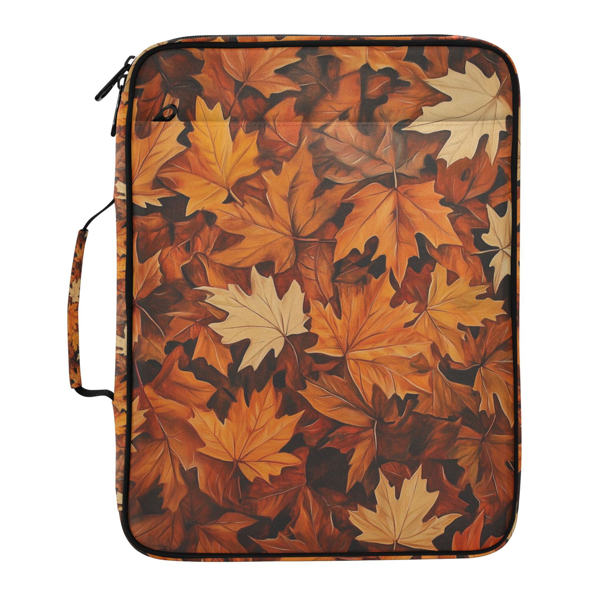 FORMRS Accordion File Folder A4 Size 7-Pocket Expanding Document Organizer Bag with 3 Ring Binder, Fall Pattern