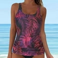 thumbnail image 2 of Yindaity High Neck Tankini Top Backless Bathing Suit Tops for Women Swimsuit Top Key Hole Swim Top Only X01-Multicolour,2XL, 2 of 5