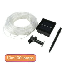 Solar Rope Lights Outdoor String Lights, 32.81 Ft 100 LED Tube Light Waterproof Copper Wire Fairy Lights for Garden Fence Yard Christmas Wedding Party