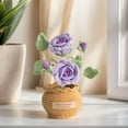 thumbnail image 5 of CARRFA Hand-Woven Crochet Knitted Potted Plants, Creative Mini Simulation Crocheted Potted for Home DIY Desktop Decorations Gifts for Friends, Lovers, Classmates, 5 of 9