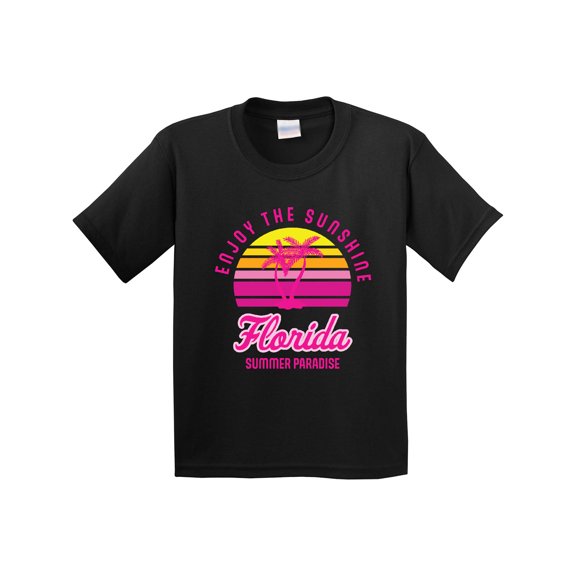 Inktastic Enjoy the Sunshine Florida Summer Paradise Youth T-Shirt