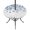 Navy blue, blue, variant on Round Outdoor Tablecloth with Umbrella Hole and Zipper, Teal Blue Leaves Tablecloth with Elastic Waterproof, Summer Botanical Patio Table Covers for 36" - 44" Picnic Pool Tables