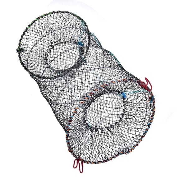 MISSMILE 3 Sizes Foldable Lobster Crayfish Crab Crawfish Shrimp Fish Trap Cage Fishing Net Fishing Basket Portable Folded Fishing Accessories 25cm