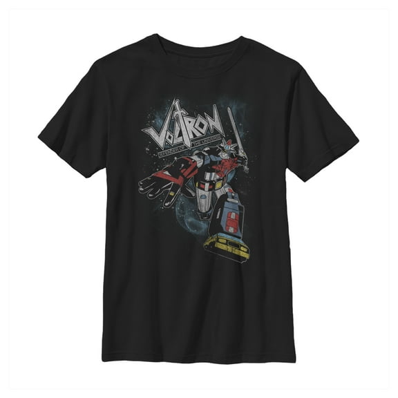 Boy's Voltron: Defender of the Universe Big Hand Sword Swipe  Graphic Tee Black X Small