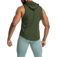 thumbnail image 3 of UKAP Mens Summer Tops Sleeveless Tank Muscle Shirts Loose Workout Vest Qianjun Green Star Network M, 3 of 9