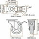 thumbnail image 4 of Ruedas giratorias FactorDuty de 5 cm con freno y rígidas, paquete de 4, 4 of 9