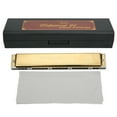 thumbnail image 2 of Harmonica, Mouthorgan Harmonica Musical Instrument, Professional Kids Harmonica Harmonica Case Durable For Adults Beginner Golden C Key, 2 of 8