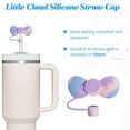 thumbnail image 4 of Uioepy Liquidation Food-Grade Silicone Straw Cap, Ice King Cup Straw Lid 3 F 3 Pcs Cute Bow Covers Cap Toppers Tips Compatible With 40/30 Oz Tumbler Cups Reusable Cute Silicone Lids Protectors For 0.4, 4 of 8