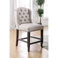 thumbnail image 3 of Wooden Counter Height Wingback Chair Ivory and Black - Set 2, 3 of 3