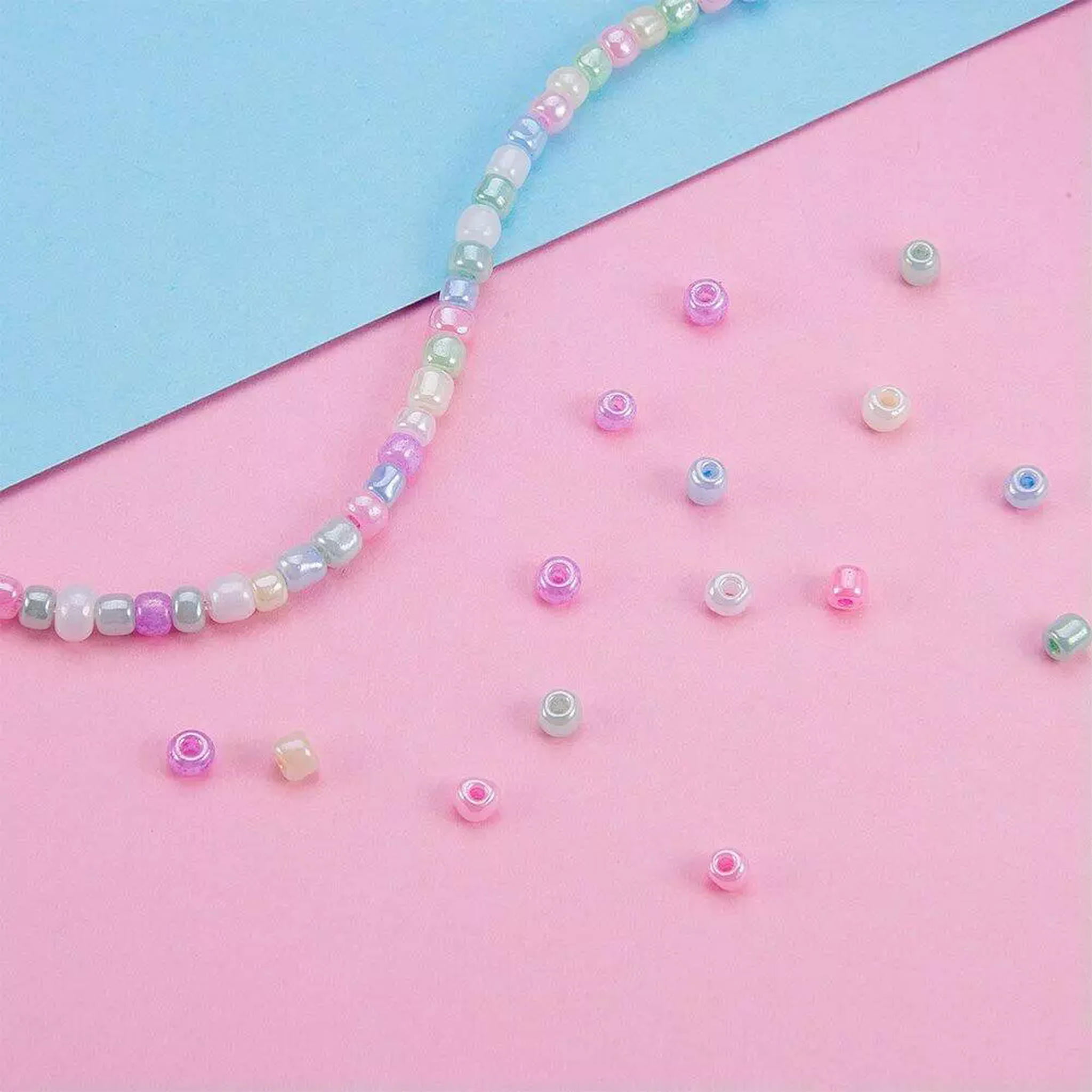 U8MO 6500pcs 6/0 Ceylon Pearl Luster Round Glass Tiny Beads Smooth Loose Spacer 3x4mm