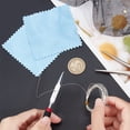 thumbnail image 3 of 925 Sterling Silver Wire Round with Suede Fabric Square Silver Polishing Cloth Silver 0.3mm 9.84 Feet(3m)/Bag, 3 of 5