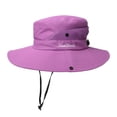 thumbnail image 5 of Ticikt Women's Summer Outdoor Breathable Sun Mountaineering Horsetail Hole Visor Fisherman's Hat,Color:Purple, 5 of 5