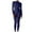 Navy, variant on Ltctricy Women's Workout Jumpsuit Seamless Skinny Long Sleeve Bodycon Casual Zipper Mock Neck Yoga Exercise Romper