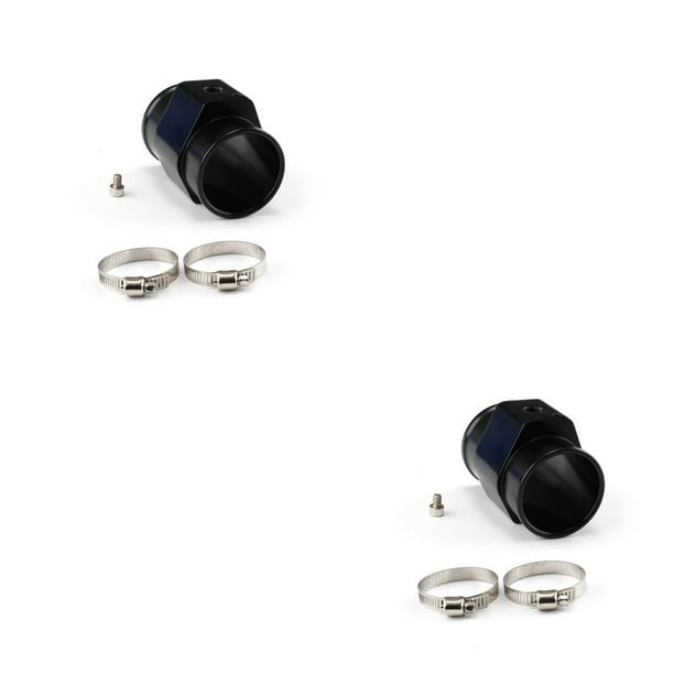 Tubo indicador de temperatura del agua Speravity adaptador de manguera de 38mm 2piezas Negro