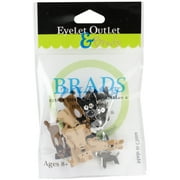 Eyelet Outlet Shape Brads 12/Pkg-Puppies